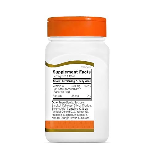 21st Century Vitamin C 500 mg Kautabletten, Orange, 110 Stück