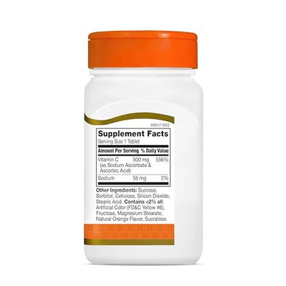 21st Century Vitamin C 500 mg Kautabletten, Orange, 110 Stück