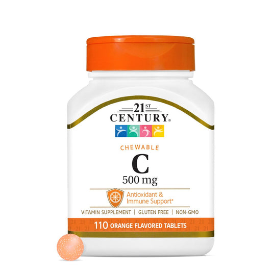21st Century Vitamin C 500 mg Kautabletten, Orange, 110 Stück