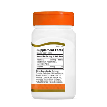 21st Century Vitamin C 500 mg Kautabletten, Orange, 110 Stück