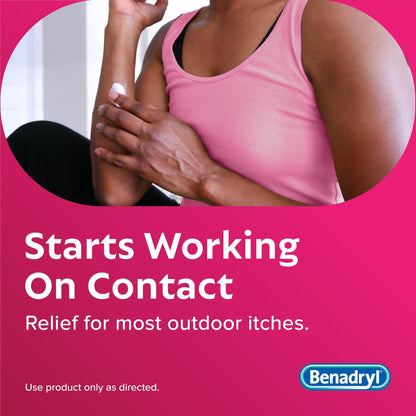 Benadryl Original Strength Anti-Juckreiz-Creme, Insektenstich Linderung, Diphenhydramin HCl topisches Analgetikum & Zinkacetat Hautschutz, Ideal für Campingausflüge, 28 g