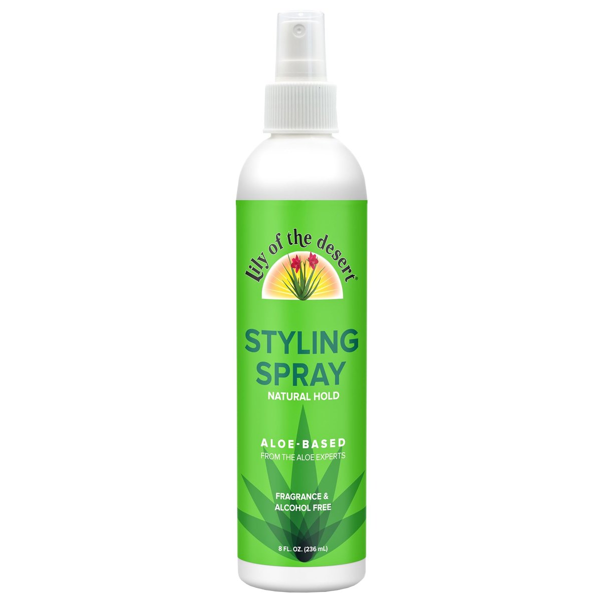 Lily Of The Desert Aloe Vera Haarspray natürlicher Halt - unparfümiert, alkoholfrei, ohne Treibgas, 237 ml