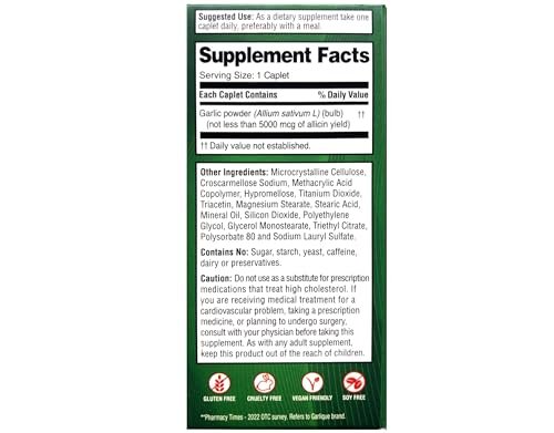 Garlique Knoblauch Tabletten – 60 Stück | Hochdosierter Knoblauch-Extrakt für das Immunsystem