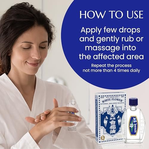 White Flower Externes Analgetikum Balsamöl 20 ml – Authentischer US-Import, Linderung bei Insektenstichen und Muskelschmerzen