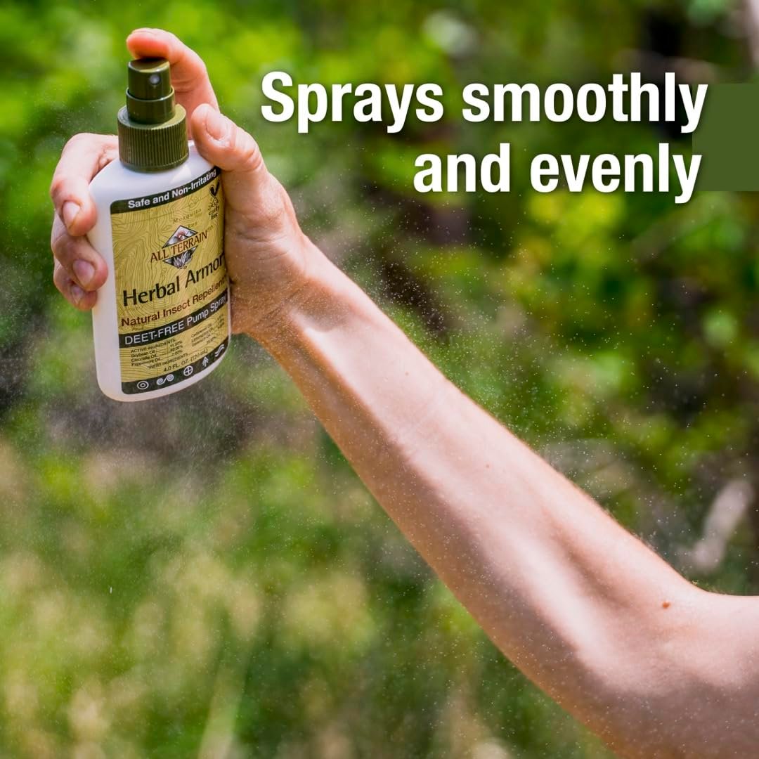 All Terrain Herbal Armor DEET-freies Insektenschutzmittel – 2 oz Reisegröße, pflanzlich & natürlich, sicher für Familie & Haustiere