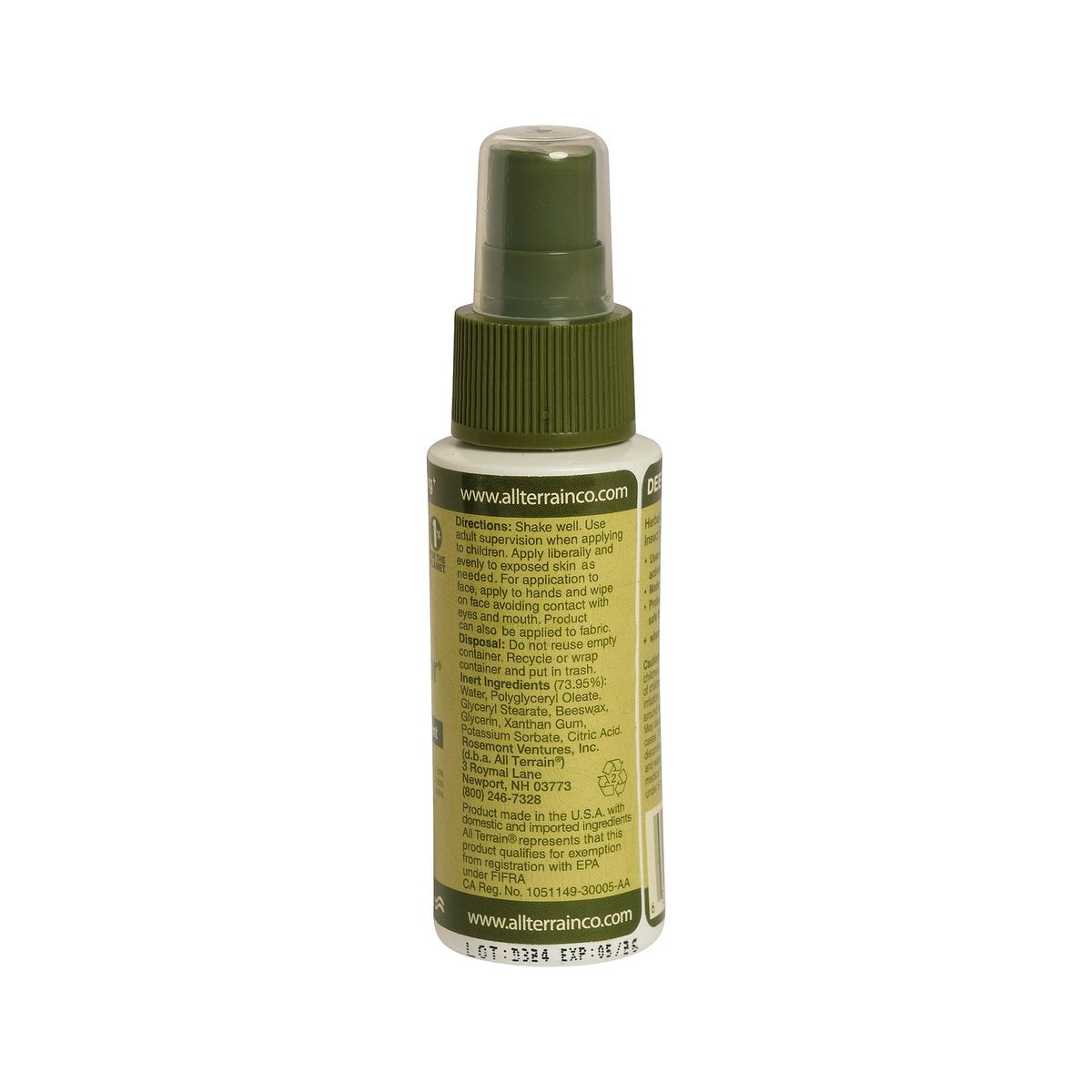All Terrain Herbal Armor DEET-freies Insektenschutzmittel – 2 oz Reisegröße, pflanzlich & natürlich, sicher für Familie & Haustiere