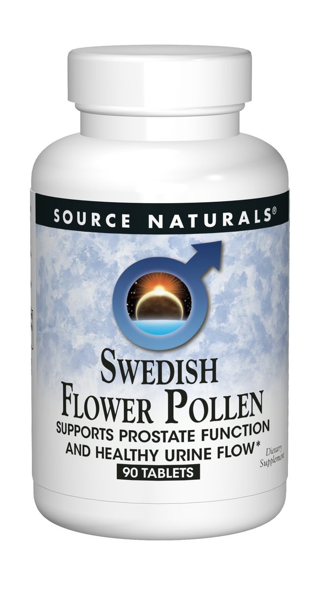 Source Naturals Schwedischer Blütenpollen – Unterstützt die Prostatafunktion und einen gesunden Urinfluss* – 90 Tabletten