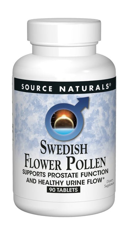 Source Naturals Schwedischer Blütenpollen – Unterstützt die Prostatafunktion und einen gesunden Urinfluss* – 90 Tabletten