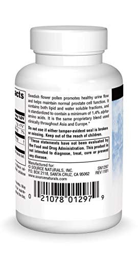 Source Naturals Schwedischer Blütenpollen – Unterstützt die Prostatafunktion und einen gesunden Urinfluss* – 90 Tabletten
