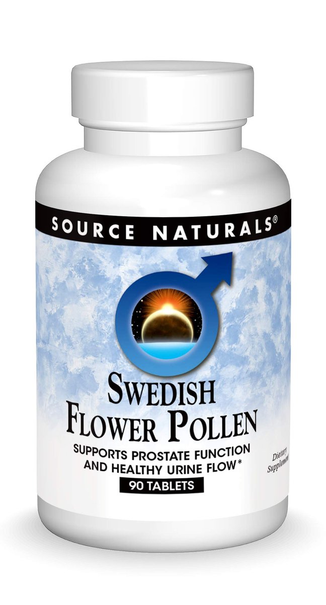 Source Naturals Schwedischer Blütenpollen – Unterstützt die Prostatafunktion und einen gesunden Urinfluss* – 90 Tabletten