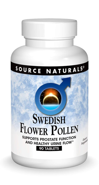 Source Naturals Schwedischer Blütenpollen – Unterstützt die Prostatafunktion und einen gesunden Urinfluss* – 90 Tabletten
