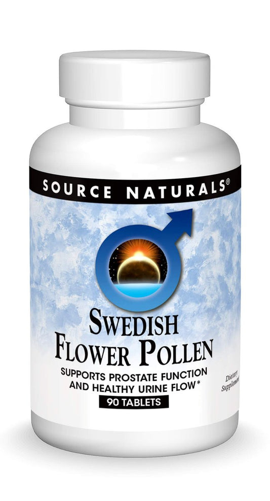 Source Naturals Schwedischer Blütenpollen – Unterstützt die Prostatafunktion und einen gesunden Urinfluss* – 90 Tabletten