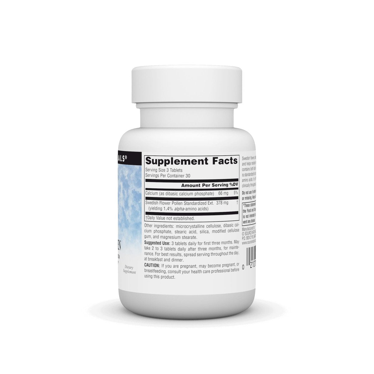 Source Naturals Schwedischer Blütenpollen – Unterstützt die Prostatafunktion und einen gesunden Urinfluss* – 90 Tabletten