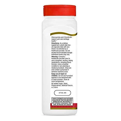 21st Century Glucosamin 250 mg und Chondroitin 200 mg Kapseln, 120 Stück