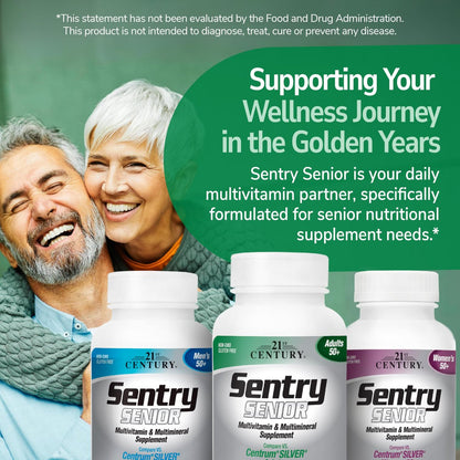 21st Century Sentry Senior Tabletten, 125 Stück (22390) – Multivitamin für Senioren