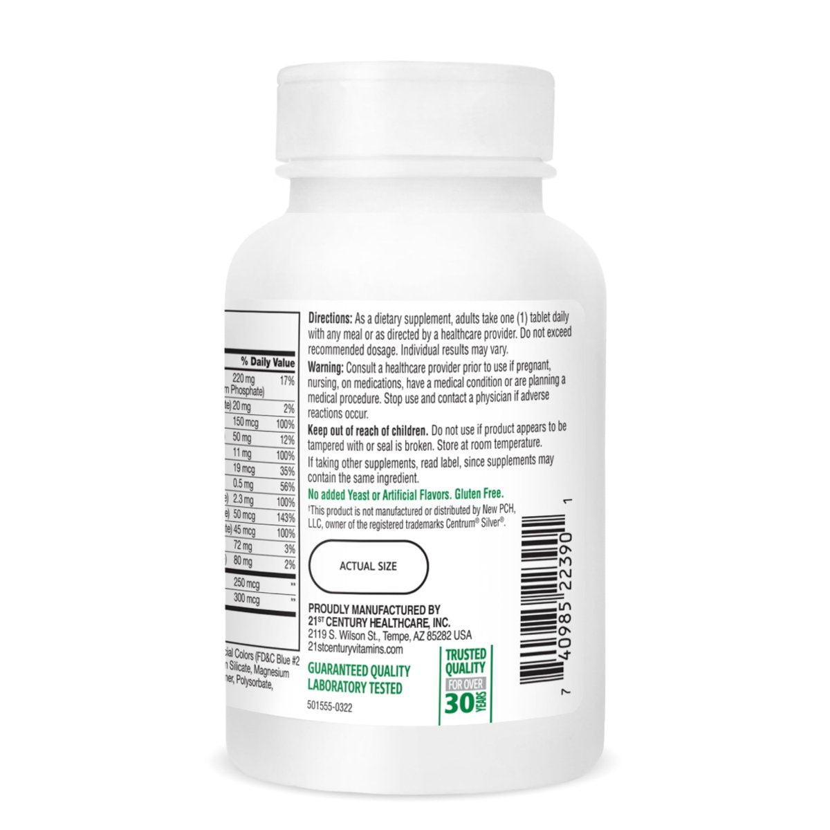 21st Century Sentry Senior Tabletten, 125 Stück (22390) – Multivitamin für Senioren