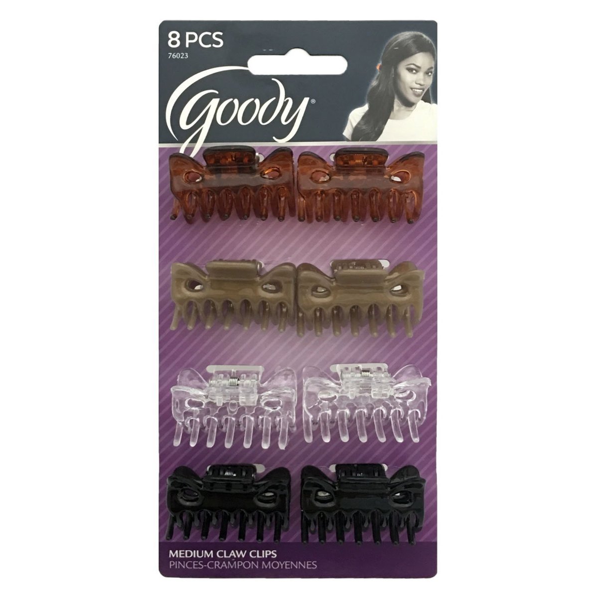 Goody 8 Claw Clips – Haarklammern für vielseitige Frisuren, Multicolor, 8 Stück