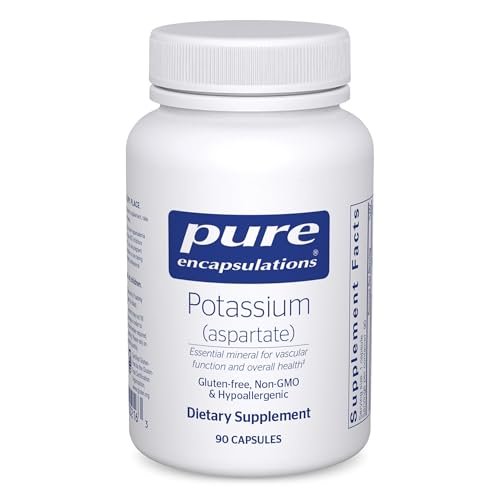 Pure Encapsulations Kalium (Aspartat) | Hypoallergenes Nahrungsergänzungsmittel zur Unterstützung von Nerven, Muskeln, Durchblutung und Herz-Kreislauf-Gesundheit | 90 Kapseln