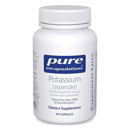 Pure Encapsulations Kalium (Aspartat) | Hypoallergenes Nahrungsergänzungsmittel zur Unterstützung von Nerven, Muskeln, Durchblutung und Herz-Kreislauf-Gesundheit | 90 Kapseln