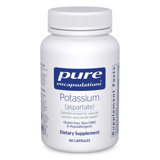 Pure Encapsulations Kalium (Aspartat) | Hypoallergenes Nahrungsergänzungsmittel zur Unterstützung von Nerven, Muskeln, Durchblutung und Herz-Kreislauf-Gesundheit | 90 Kapseln