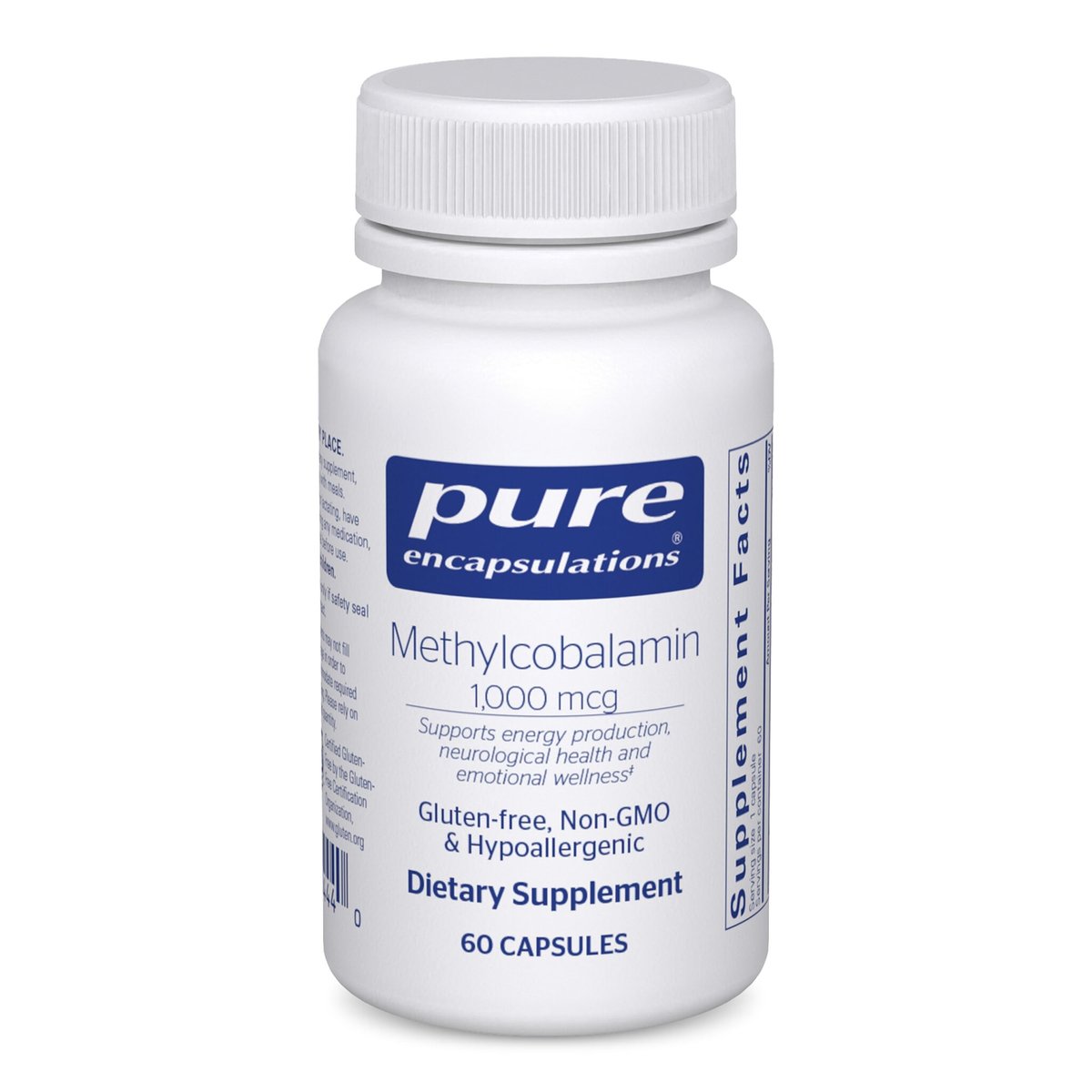 Pure Encapsulations Methylcobalamin 1.000 mcg – Vitamin B12 Kapseln zur Unterstützung von Gedächtnis und Nervengesundheit – 60 Kapseln