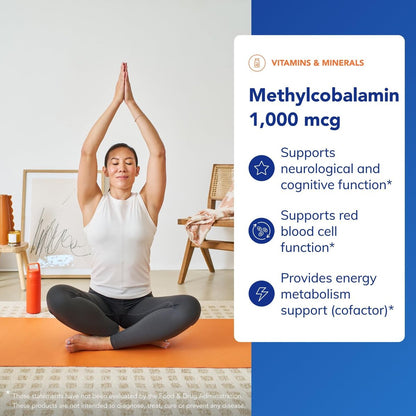 Pure Encapsulations Methylcobalamin 1.000 mcg – Vitamin B12 Kapseln zur Unterstützung von Gedächtnis und Nervengesundheit – 60 Kapseln