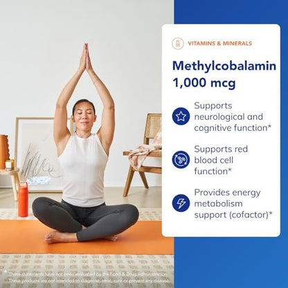 Pure Encapsulations Methylcobalamin 1.000 mcg – Vitamin B12 Kapseln zur Unterstützung von Gedächtnis und Nervengesundheit – 60 Kapseln