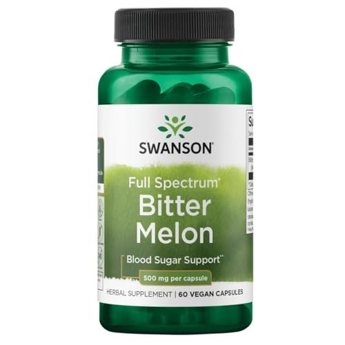 Swanson Full Spectrum Bitter Melon (Momordica) 500 mg – 60 Kapseln, pflanzliches Nahrungsergänzungsmittel