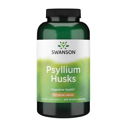 Swanson Psyllium Flohsamenschalen Ballaststoffergänzung 610 mg 300 Kapseln