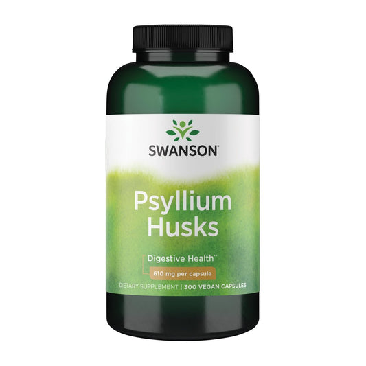 Swanson Psyllium Flohsamenschalen Ballaststoffergänzung 610 mg 300 Kapseln