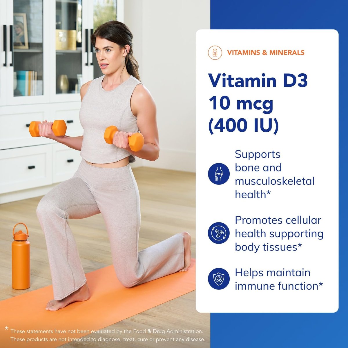 Pure Encapsulations Vitamin D3 10 mcg (400 IE) | Hypoallergene Unterstützung für Knochen-, Brust-, Herz-Kreislauf-, Darm- und Immungesundheit | 120 Kapseln