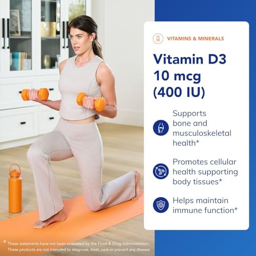 Pure Encapsulations Vitamin D3 10 mcg (400 IE) | Hypoallergene Unterstützung für Knochen-, Brust-, Herz-Kreislauf-, Darm- und Immungesundheit | 120 Kapseln
