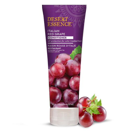 Desert Essence Italienischer Rotwein-Trauben Conditioner - Antioxidantienreiches Resveratrol mit Bio-Seetang & Brennnessel - Vegan, Glutenfrei, Tierversuchsfrei - 237 ml