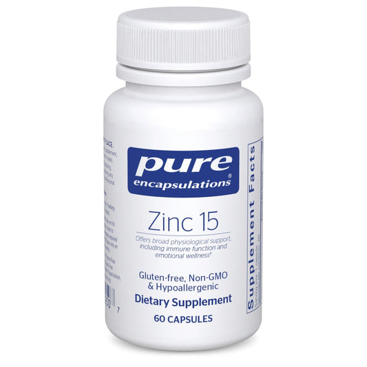 Pure Encapsulations Zink 15 mg – Zinkpicolinat für Immunsystem, Wachstum & Wundheilung – 60 Kapseln
