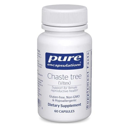 Pure Encapsulations Mönchspfeffer (Vitex) – Unterstützt den Menstruationszyklus & Brustkomfort – Hormonbalance für Frauen – Non-GMO & vegan – 60 Kapseln