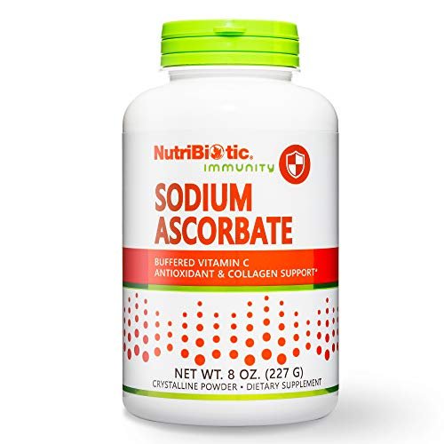 NutriBiotic Natriumascorbat gepufferte Vitamin C Pulver, 227 g | Vegan, nicht säurehaltig & leichter verdaulich als Ascorbinsäure | Essentielle Immununterstützung & Antioxidans | Gluten- & GVO-frei