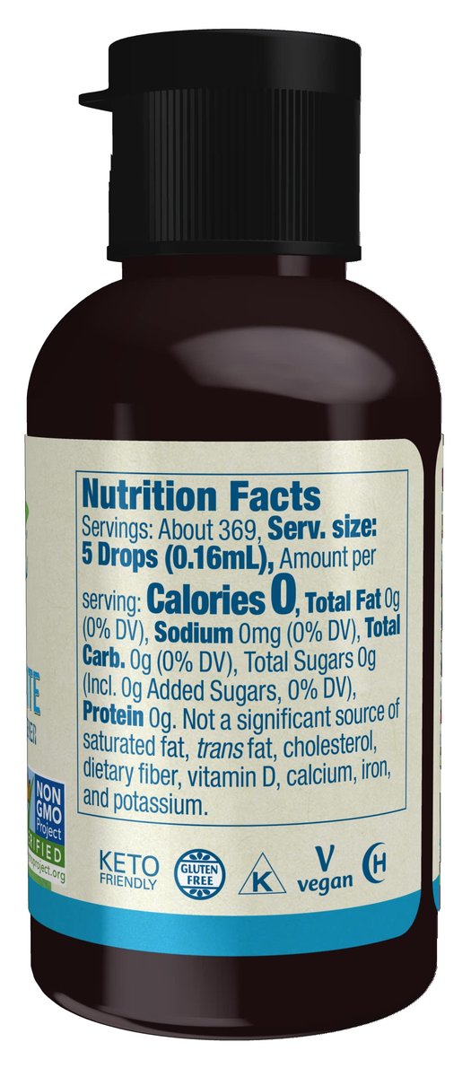 NOW Foods Better Stevia Liquid Glycerite – Kalorienfreier Flüssigsüßstoff, zertifiziert nicht genetisch verändert, 59 ml