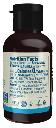 NOW Foods Better Stevia Liquid Glycerite – Kalorienfreier Flüssigsüßstoff, zertifiziert nicht genetisch verändert, 59 ml