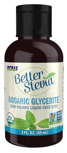 NOW Foods Better Stevia Liquid Glycerite – Kalorienfreier Flüssigsüßstoff, zertifiziert nicht genetisch verändert, 59 ml