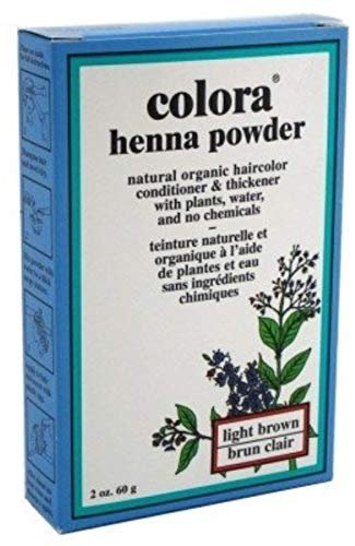 Colora Henna Pulver, Hellbraun, 56,7 g – Natürliche Pflanzenhaarfarbe