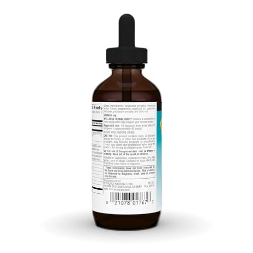 Source Naturals Wellness Herbal Kids Liquid Formula – Immunsystem-Unterstützung für Kinder – 118 ml