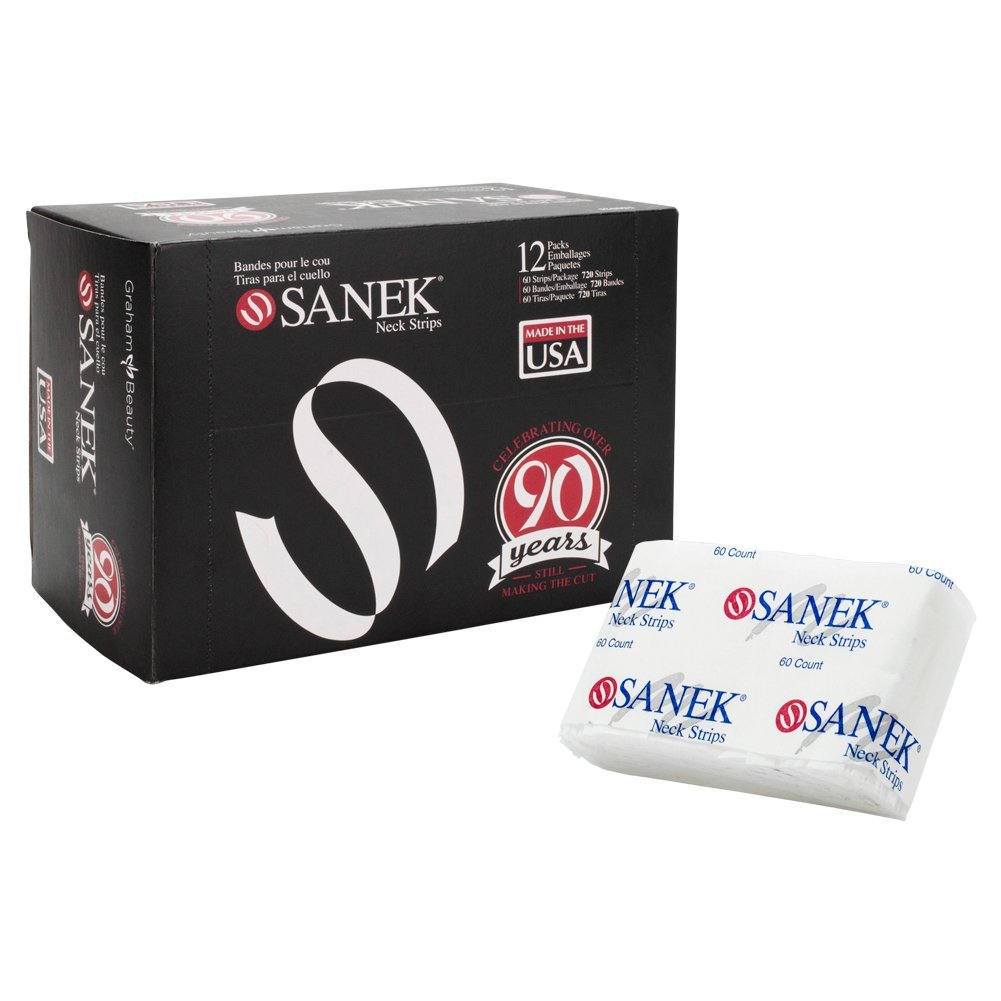 Graham Sanek Nackenstreifen - 2,5 x 17,5 cm - 12 Packungen mit je 60 Stück