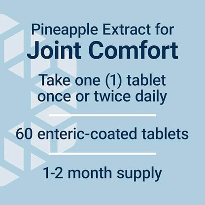 Life Extension Speziell beschichtetes Bromelain – Ananas-Extrakt für Gelenkkomfort, 500 mg, 60 magensaftresistente Tabletten, vegetarisch, glutenfrei, nicht-GVO