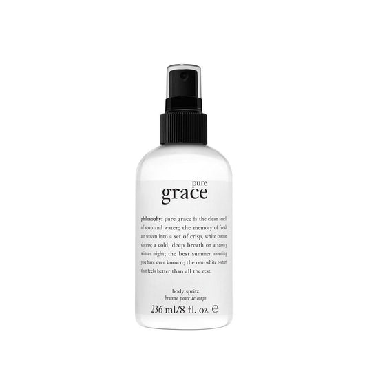Philosophy Pure Grace Body Spray – Frischer & Sauberer Damenduft mit Wasserlilie, Blattgrün & Moschus – Lang anhaltender Körperspray – 8 Fl Oz