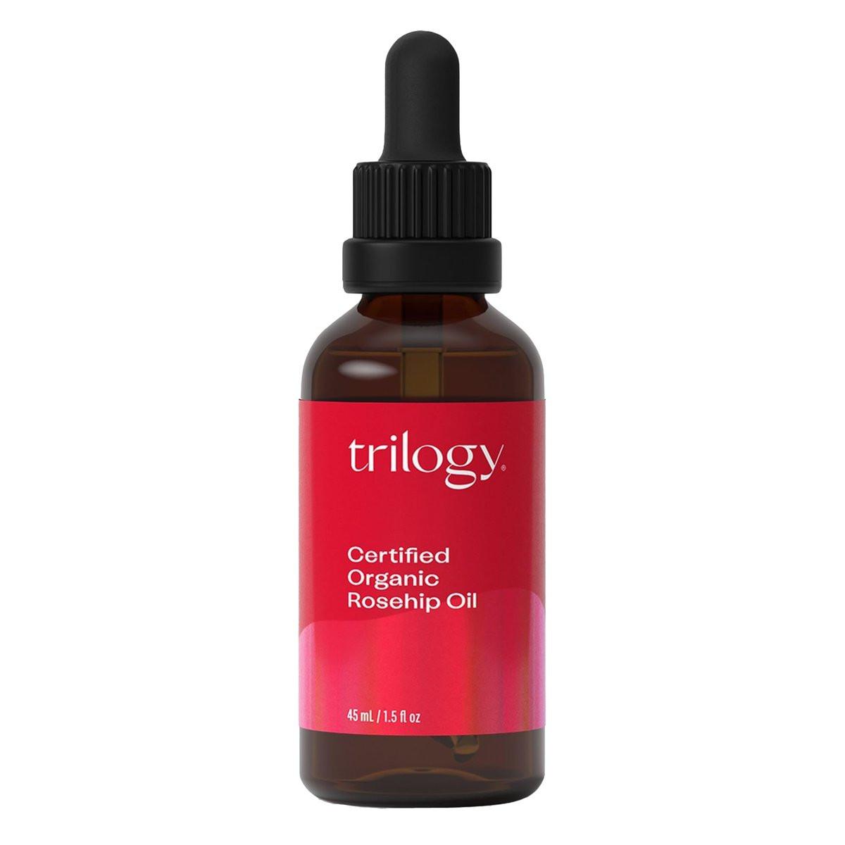 Trilogy Zertifiziertes Bio-Rosenöl – Kaltgepresstes Rosenkernöl für Narben, Dehnungsstreifen, feine Linien und Falten – mit Omega 3, 6 und 9 für alle Hauttypen, USDA-zertifiziert, 43 ml