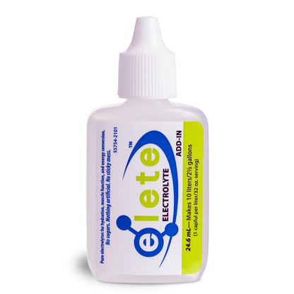 elete – Elektrolyt-Add-In – 1 Pocket Bottle – 4 Essentielle Elektrolyte Konzentrat – Natürlich – Verwandelt jedes Getränk in ein Sportgetränk – 24,6 ml
