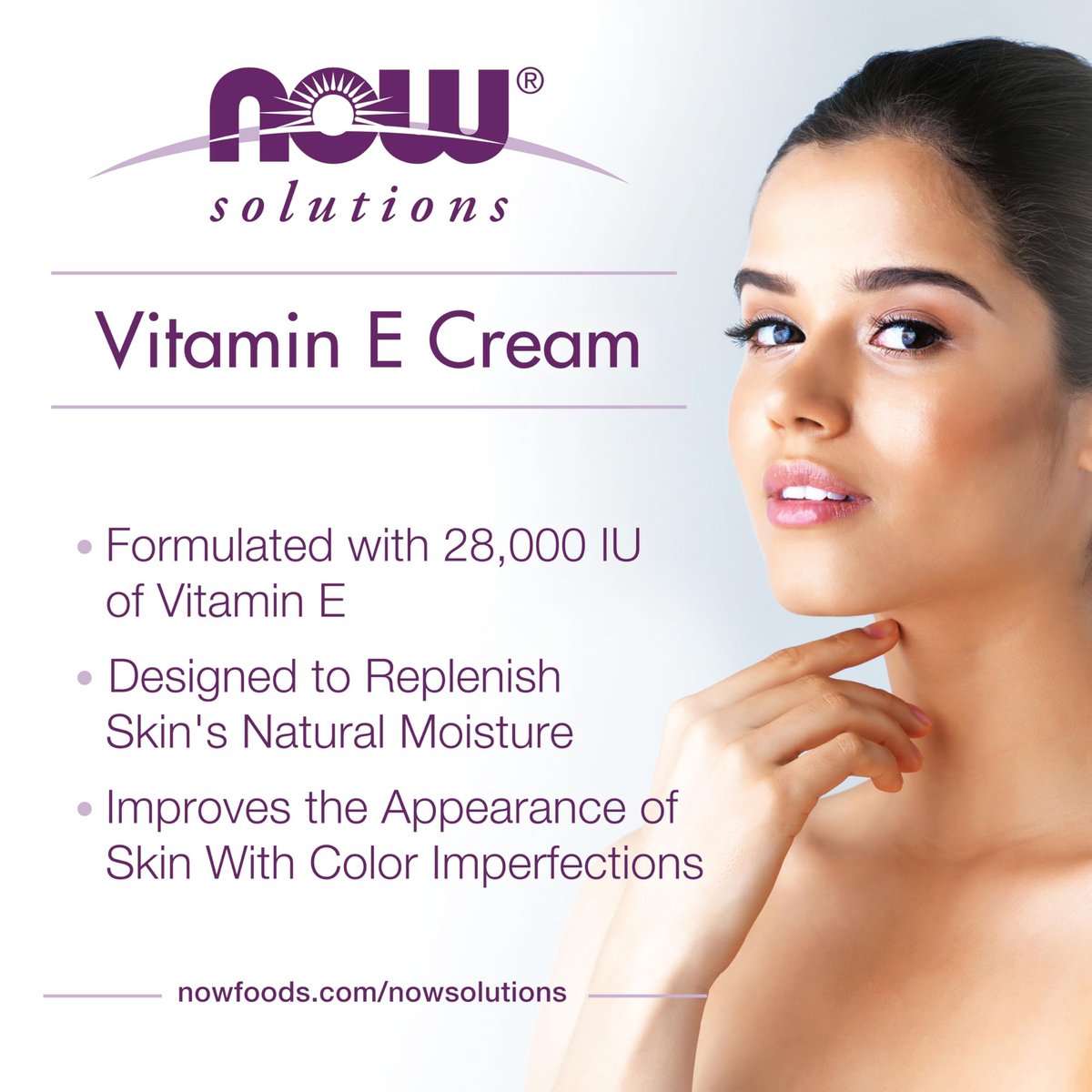 NOW Foods Solutions Vitamin E Creme 28.000 IE – Intensive Feuchtigkeit, konzentriertes Vitamin E, 118 ml