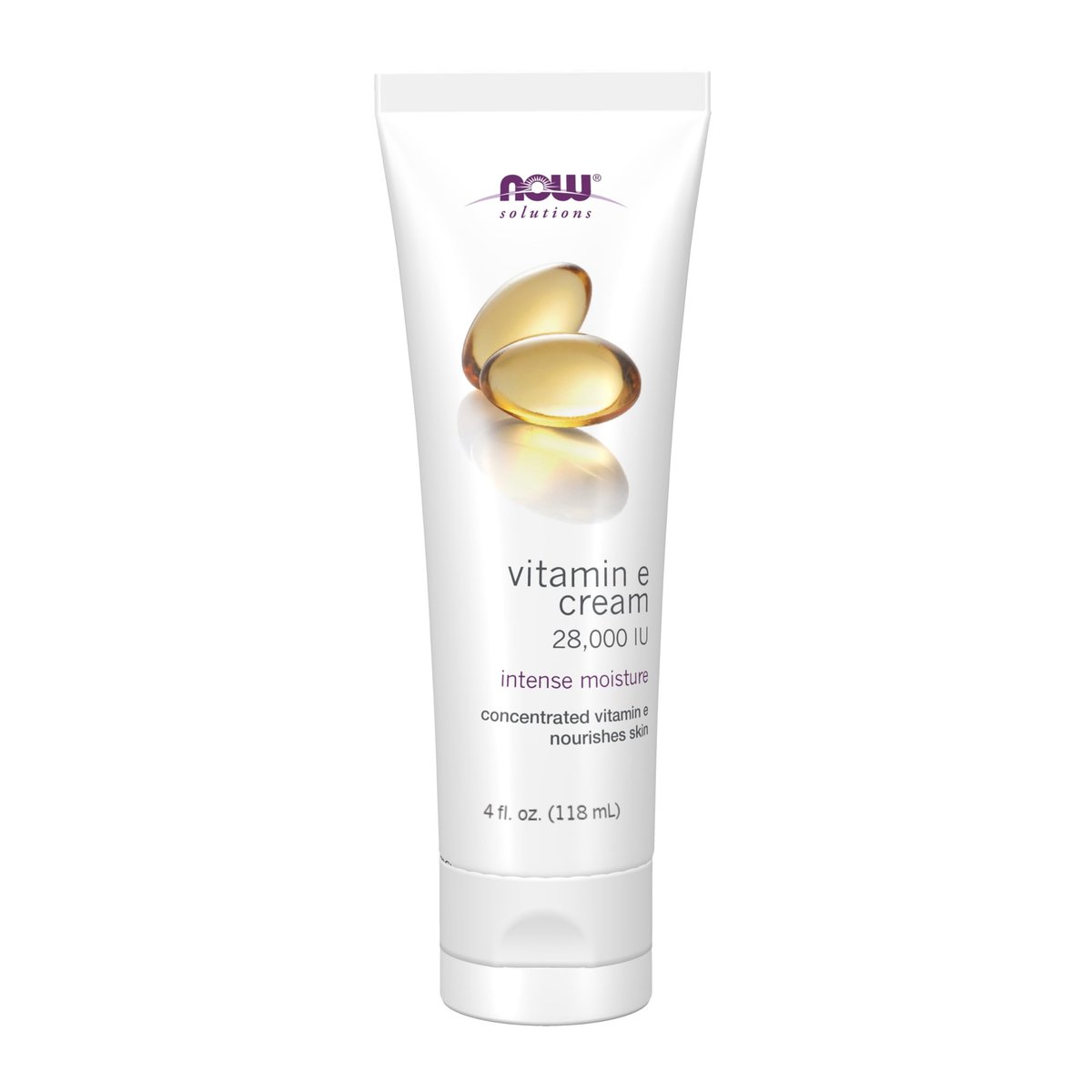 NOW Foods Solutions Vitamin E Creme 28.000 IE – Intensive Feuchtigkeit, konzentriertes Vitamin E, 118 ml