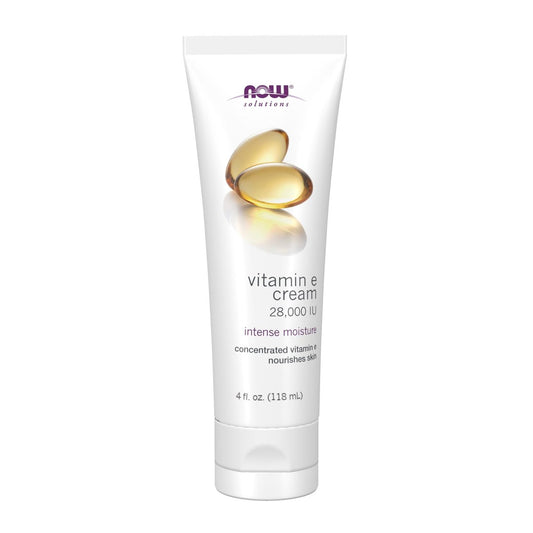NOW Foods Solutions Vitamin E Creme 28.000 IE – Intensive Feuchtigkeit, konzentriertes Vitamin E, 118 ml