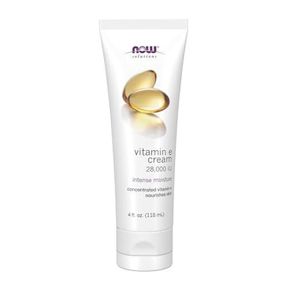 NOW Foods Solutions Vitamin E Creme 28.000 IE – Intensive Feuchtigkeit, konzentriertes Vitamin E, 118 ml